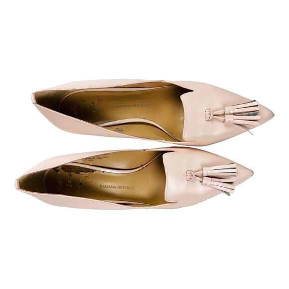 Banana Republic Hello Sole Mate Avila Blush Tassel Heel Pump Pointed Toe 9.5M - Picture 6 of 12